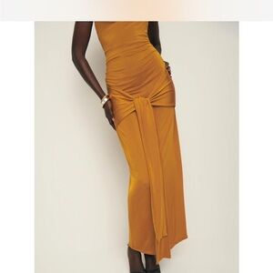 Reformation Gold Dress